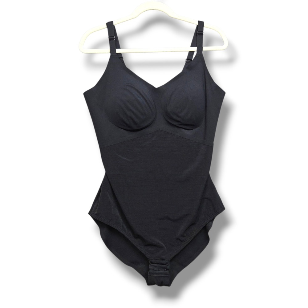 HoneyLove Shaping Cami Bodysuit Womens 1X Black LWBS0101‎ Shapewear